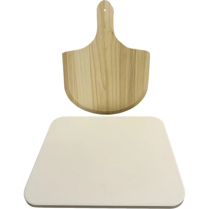 Cordierite Pizza Board with Wooden Spatula