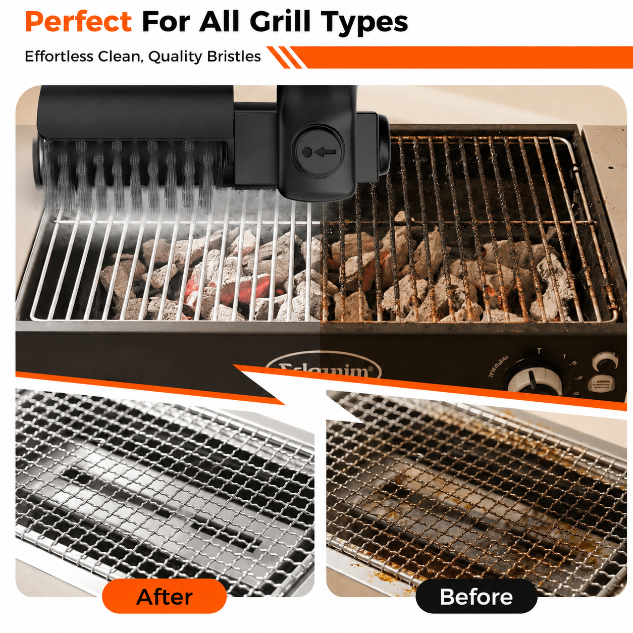 Electric Barbecue Grill Cleaning Brush for Heavy Grease Stains