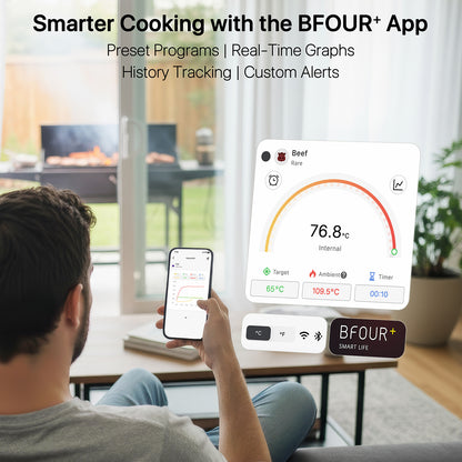 Wireless BBQ Thermometer with WIFI Bluetooth